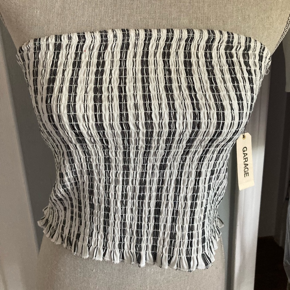 Grey/White Tube Top